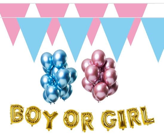 Gender reveal versiering