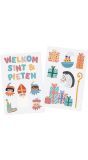 13 raamstickers Sint & Piet