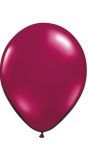 50 burgundy wijnrode metallic ballonnen 30cm