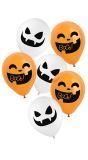 6 Halloween ballonnen 23 cm latex