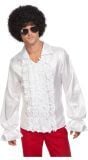 60'S Ruffled Shirt Heren Wit