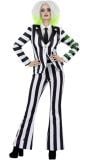 Beetlejuice Dames Outfit Zwart en Wit