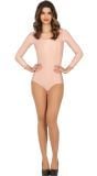 Beige Lange Mouwen Leotard Dames