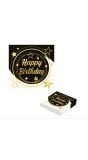 Black gold happy birthday servetten