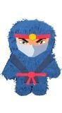 Blauwe Ninja Piñata 44cm