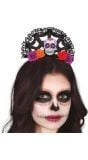 Dia de los muertos glitter haarband skull