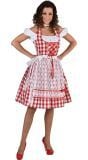 Dirndl jurk rood geblokt