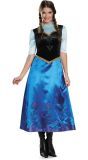 Disney Frozen Anna Vrouwen Kostuum Blauw