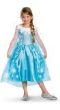 Disney Frozen Elsa Deluxe Meisjes Kostuum Blauw