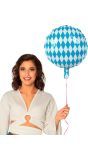 Folieballon Beierse Stijl Blauw Oktoberfest 45cm