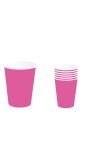 Foute party neon roze partybekers 240ml