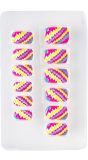 Gestreepte neon nagels