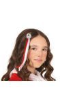 Glitter kerstman haarclip met nephaar