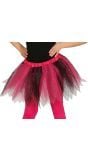 Glitter roze zwarte tutu kind