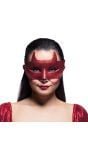 Glitterend Duivels Rood Oogmasker