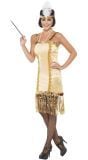 Gouden Charleston flapper jurk