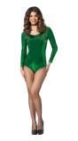 Groen Metallic Lange Mouwen Leotard Dames