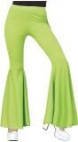 Groene Elastische Bell Bottom Broek