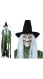 Groene enge heks hanger halloween