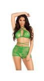 Groene Wikkel Top & Boyshorts Set