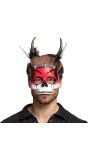 Halfmasker Voodoo Mawu Rood