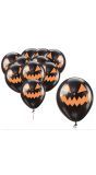 Halloween black pumpkin ballonnen 30cm