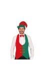 Kerst elf gilet heren groen rood