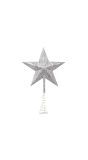 Kerstboom piek ster spiraal zilver 23cm