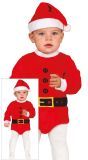 Kleine kerstman baby romper