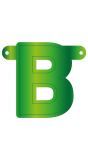 Letter B banner lime groen