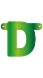 Letter D banner lime groen