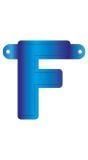 Letter F banner blauw