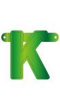 Letter K banner lime groen