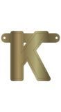 Letter K banner metallic goud