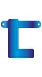 Letter L banner blauw