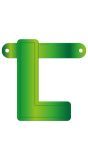 Letter L banner lime groen