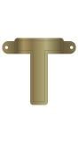 Letter T banner metallic goud