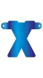 Letter X banner blauw