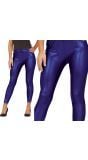 Metallic blauw legging dames