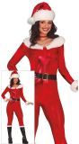 Metallic kerst catsuit dames