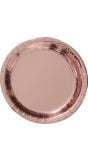 Metallic rosegold ronde bordjes