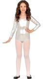 Metallic Zilveren Lange Mouwen Leotard kind