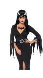 Mysterieuze morticia jurk dames