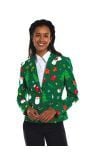 Opposuits Dames Blazer Kerst Festivity Groen