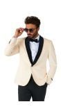 Opposuits Deluxe Heren Dinner Blazer Ivory Champagne