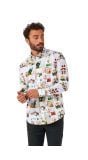 Opposuits Heren Overhemd Elf Kerst Wit