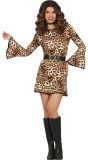 Panter Print Disco Dancer Kostuum Vrouw