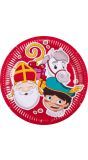 Papieren Sinterklaas Bordjes 10 Stuks