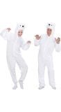 Pluche ijsbeer jumpsuit carnaval