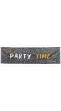 Polyester Banner 'Party Time' Verjaardag 180cm